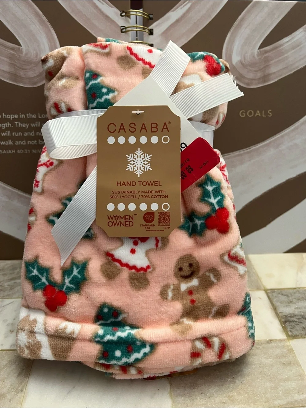 Casaba Pink Gingerbread Hand Towels - 2-Pack